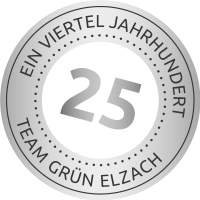 team gruen jubilaeum 25 jahre button